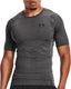 Under armour ua hg armour comp ss heren sportshirt - grijs - zwart