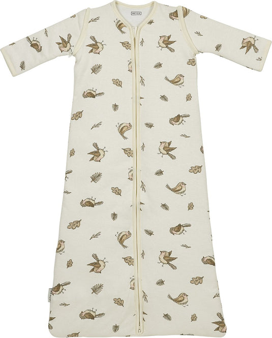 Meyco baby robin baby slaapzak met afritsbare mouwen - multicolour - 60cm - 2.5 tog