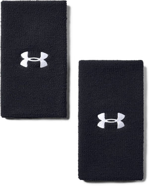 Under armour 6'' performance wb-blk unisex zweetband - zwart - wit