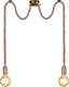 Trio rope - hanglamp - antiek messing - excl. 2x e27 60w