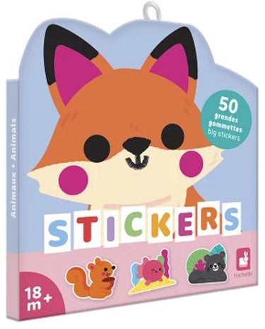 Janod - stickerboek - dieren - 50 stickers