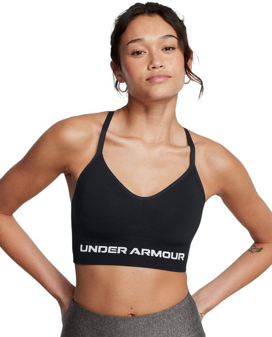 Under armour vanish seamless low bra dames sportbeha - zwart