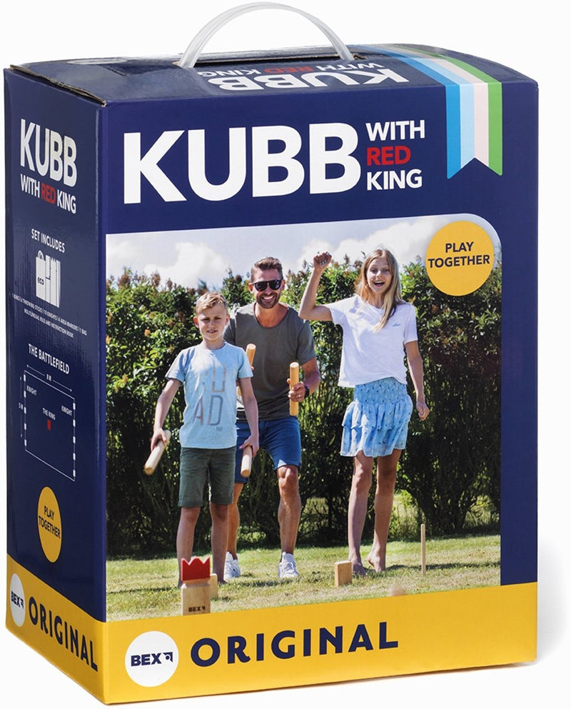 Afbeelding laden in galerijviewer, Bex kubb original rubberhout met rode koning
