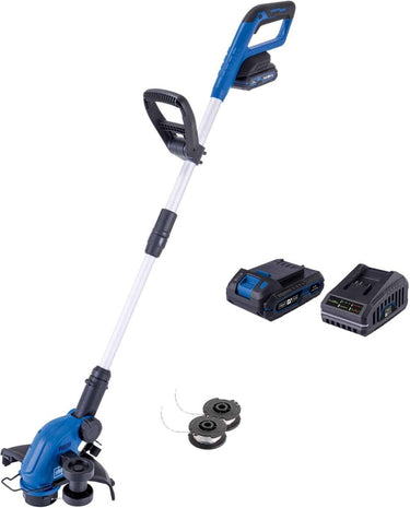 Scheppach accu grastrimmer c-lt300-x - 20v - snijbreedte: 300mm - inclusief 2 draadspoelen, 2.0 ah accu lader