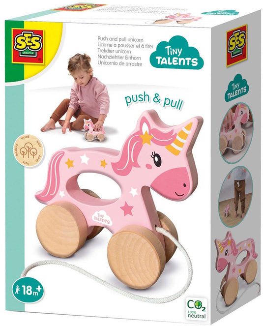 Ses creative ses houten trekdier 2 in 1 - eenhoorn