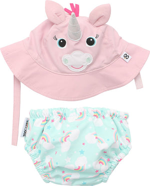 Zoocchini - uv zwemluier en zonnehoedje - allie the alicorn - medium - 6-12 maanden