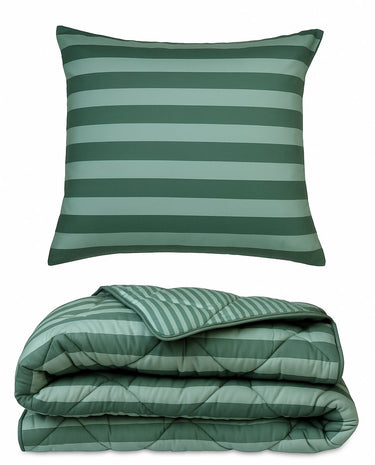 Ambiante ohana - dekbed zonder overtrek (incl. 2 kussenslopen) - 140x200 cm - groen - all year - wasbaar