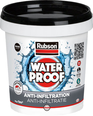 Rubson anti - infiltratie zwart 1kg | daken, funderingen en ingegraven materialen coating | silicone technologie gebaseerd voor maximale elasticiteit | duurzame coating en uv-bestendig | langdurige bescherming tegen vocht.