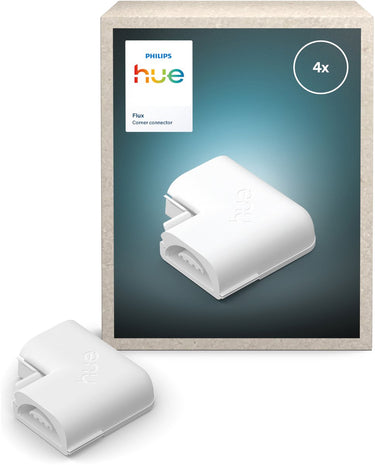 Philips hue flux hoekconnector - verbindt 2 hoekstrips in 90° hoek - doorlopende gelijkmatige lichtlijn - 4 stuks