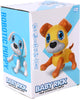 Merkloos robot puppy rick 20 cm + licht en geluid blauw wit