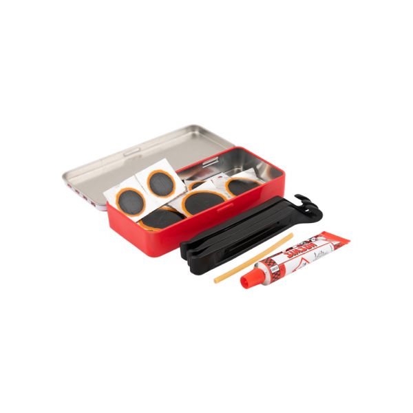 Load image into Gallery viewer, reparatiedoos Normaal 8 x 6 cm aluminium rood 10-delig
