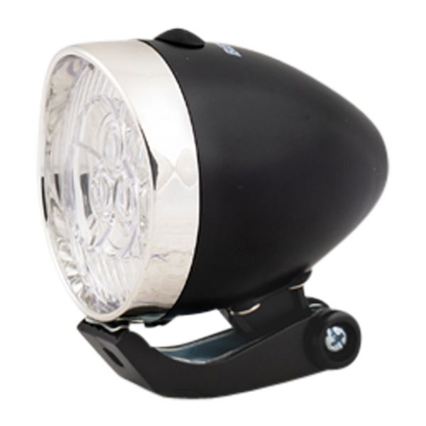 Load image into Gallery viewer, Koplamp chrome zwart led fiets
