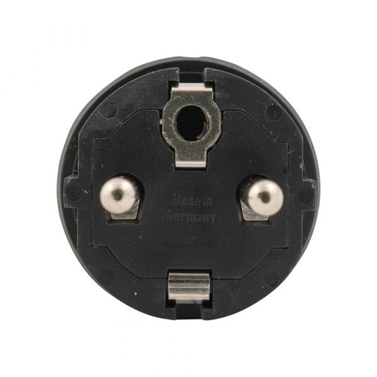 Stekker zwart + ra 16 amp.