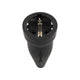 Stekker zwart contra + ra 16 amp.