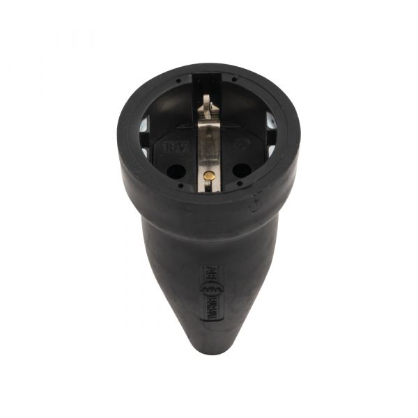 Load image into Gallery viewer, Stekker zwart contra + ra 16 amp.
