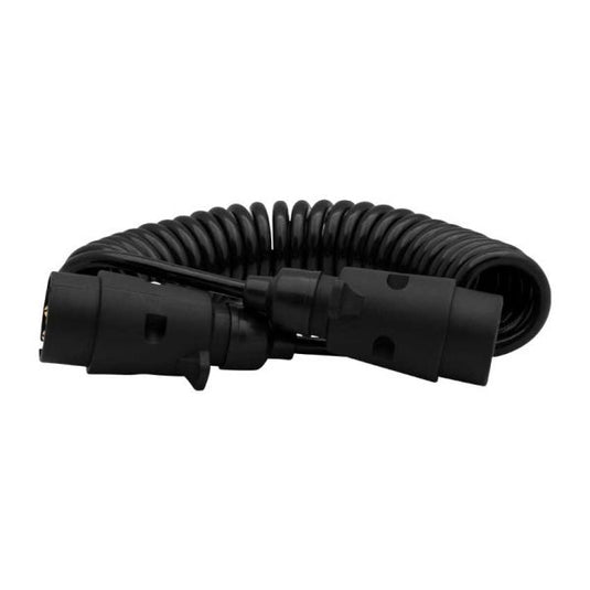 Spiraalkabel 7 p. 12v stekkers