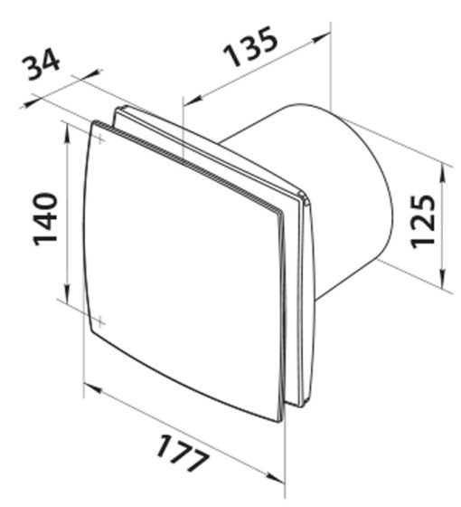 Load image into Gallery viewer, Ventilator ø 125 mm silent met timer. vochtsensor - wit
