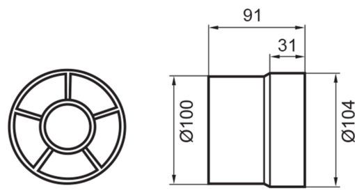 Load image into Gallery viewer, Buisventilator 100 mm basic wit
