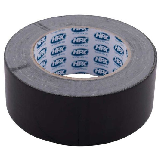 Hpx producten duct tape reparatietape zwart 48mm x 25m