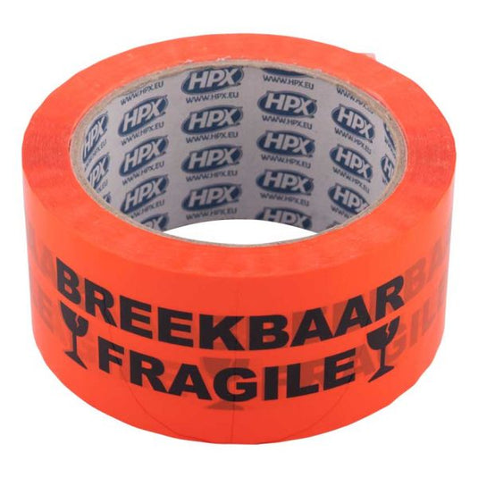 Hpx plakband breekbaar oranje 5cm 66m
