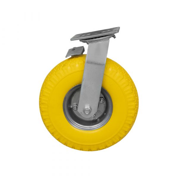 Load image into Gallery viewer, Zwenkwiel + rem 300x4 anti-lek wiel pu
