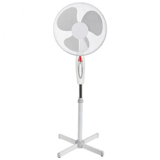 Ventilator op statief 128 cm. wit