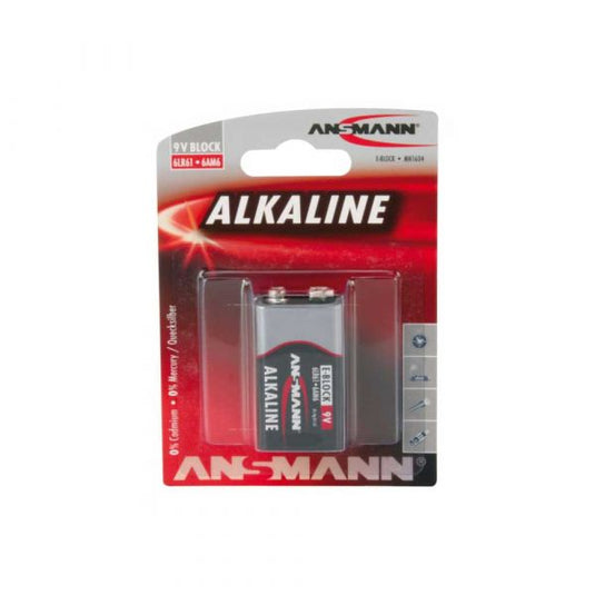 Alkaline batterij 9 volt.