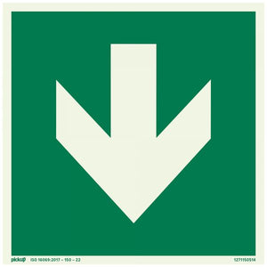 Bord richtingspijl (groen)ftlm - 150x150 mm zelfklevend.