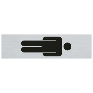 Pickup route alulook 165x44 mm - heren symbool staand