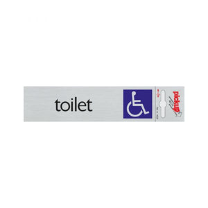 Bord alulook toilet toeg. voor rolstoel - 165x44 mm zelfkle.