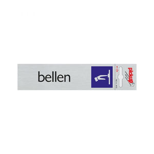 Bord alulook bellen - 165x44 mm zelfklevend.