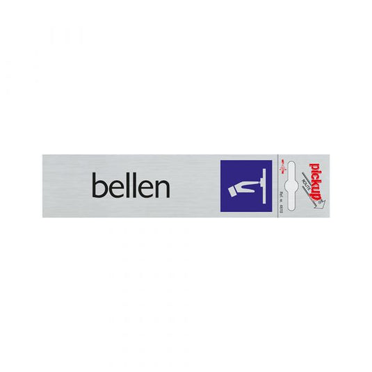 Bord alulook bellen - 165x44 mm zelfklevend.