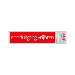 Bord alulook nooduitgang vrijlaten - 165x44 mm zelfklevend.