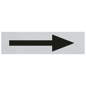 Bord alulook pijl - 165x44 mm zelfklevend.