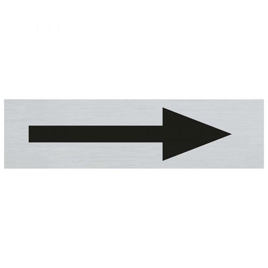 Bord alulook pijl - 165x44 mm zelfklevend.