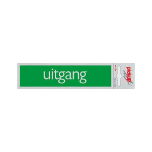 Bord alulook uitgang - 165x44 mm zelfklevend.
