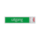 Bord alulook uitgang - 165x44 mm zelfklevend.