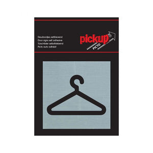 Bord alulook garderobe - 80x80 mm zelfklevend.