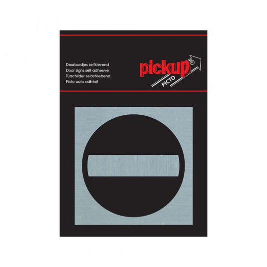 Bord alulook verboden toegang - 80x80 mm zelfklevend.