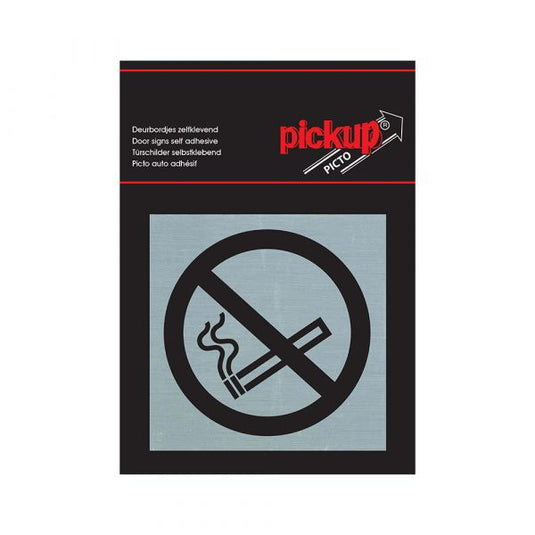 Bord alulook verboden te roken - 80x80 mm zelfklevend.