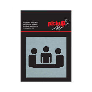 Bord alulook vergaderruimte - 80x80 mm zelfklevend.