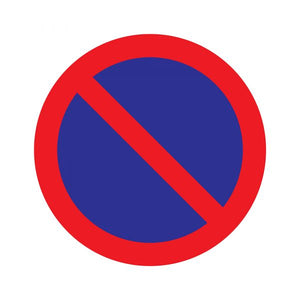 Sticker parkeerverbod - 200 mm rond.