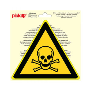 Sticker giftige stoffen - 200 mm driehoek.