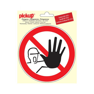 Sticker verboden voor onbevoegden - 150 mm rond.