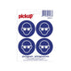 Sticker veiligheidsbril verplicht - 47 mm rond 4 stuks.