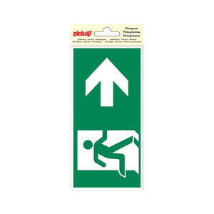 Sticker nooduitgang rechts - 100x200 mm.