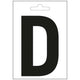 Nautic letter d zwart 100 mm.