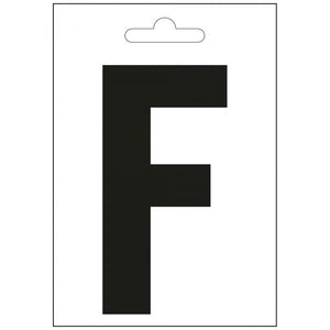 Nautic letter f zwart 100 mm.