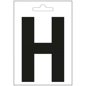 Nautic letter h zwart 100 mm.