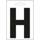 Nautic letter h zwart 100 mm.